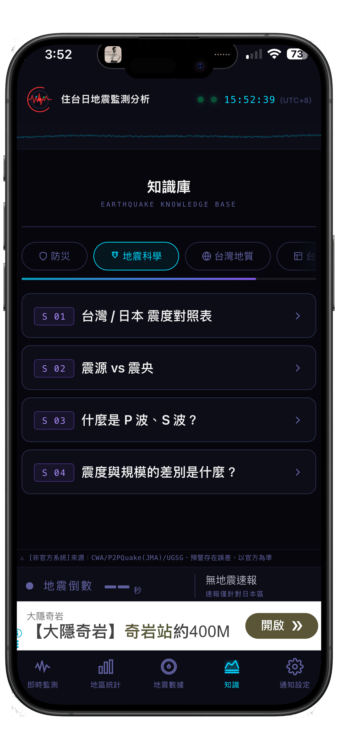 台日地震監測 AI自動解讀