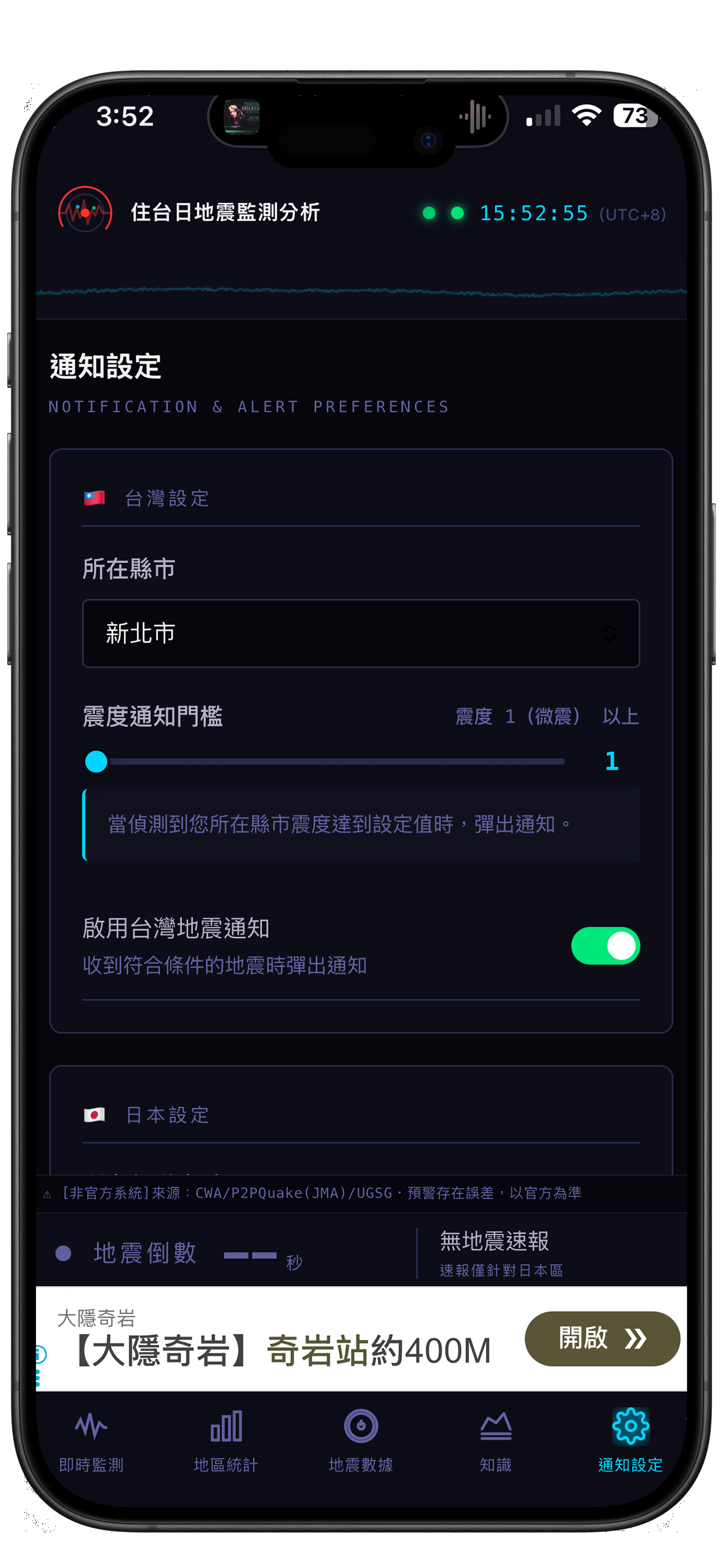 台日地震監測 AI自動解讀